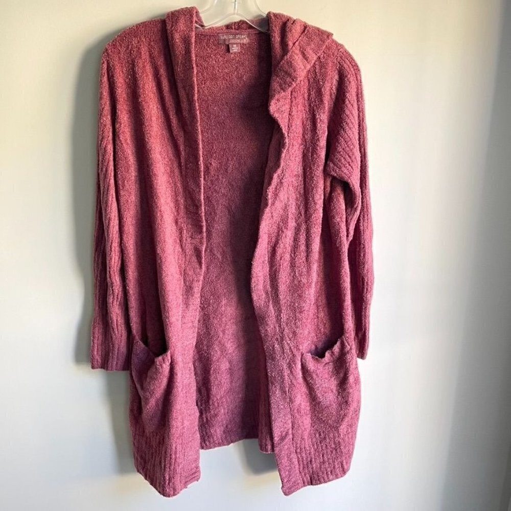 Barefoot Dreams Size XS Cozychic Lite Hooded Open Front Cardigan Sweater